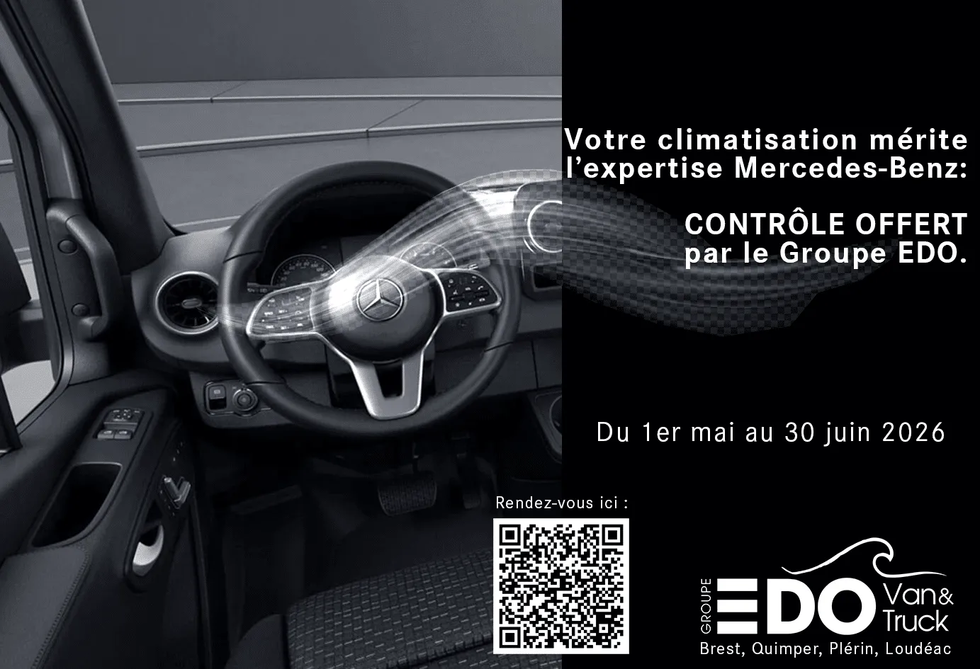 Contrôle climatisation utilitaires et camions Mercedes-Benz offert