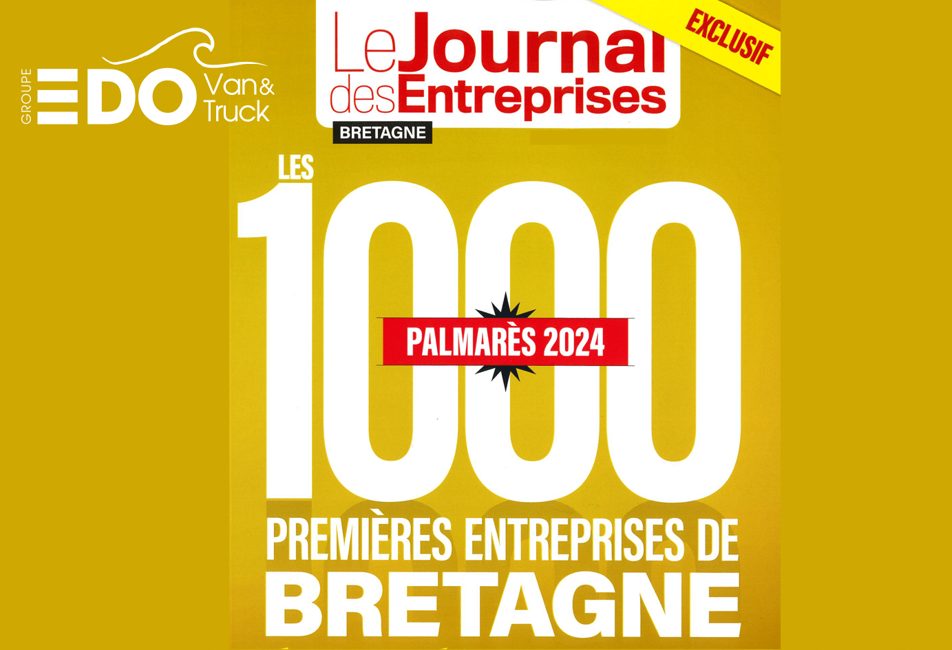 Les Concessions du Groupe EDO dans le Palmarès 2024 du Top 1000 des Entreprises de Bretagne