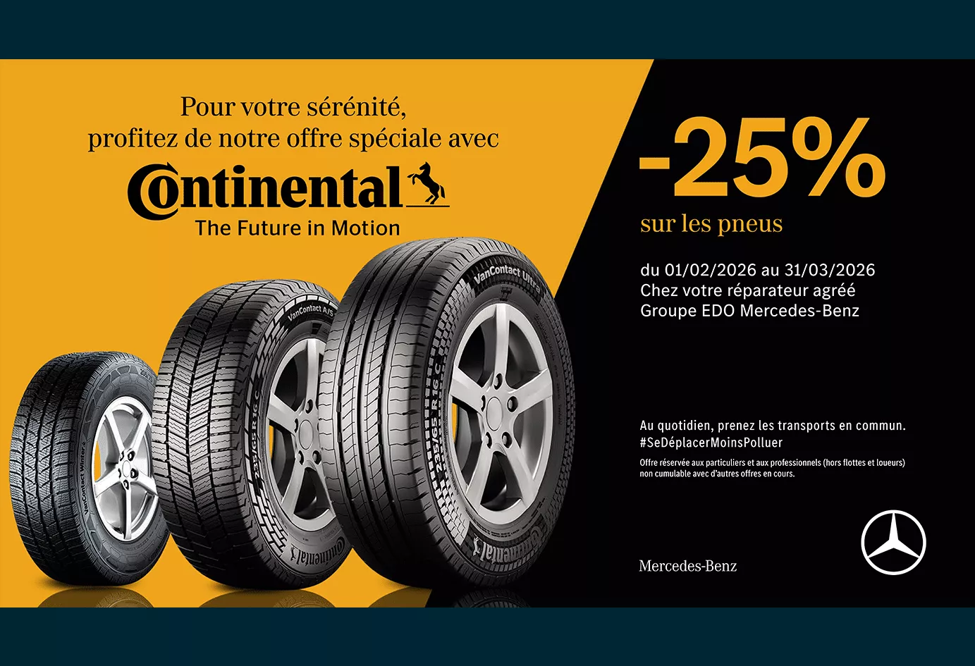 Exclusivité : Réduction de 25% sur les Pneus Continental
