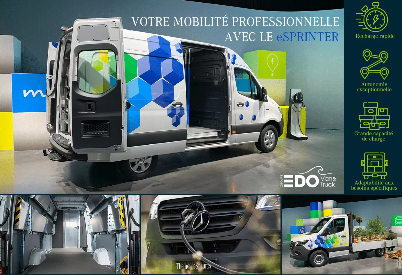 eSprinter Mercedes-Benz : Mobilité professionnelle efficace avec 446 km d’autonomie en cycle WLTP