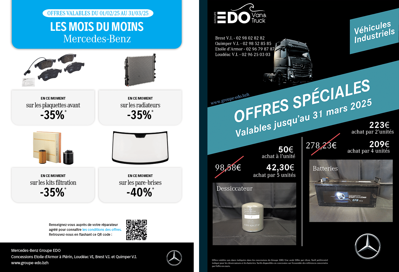 Offre unique sur les Pièces Détachées Mercedes-Benz Utilitaire et Camion – Jusqu’au 31 Mars 2025 !