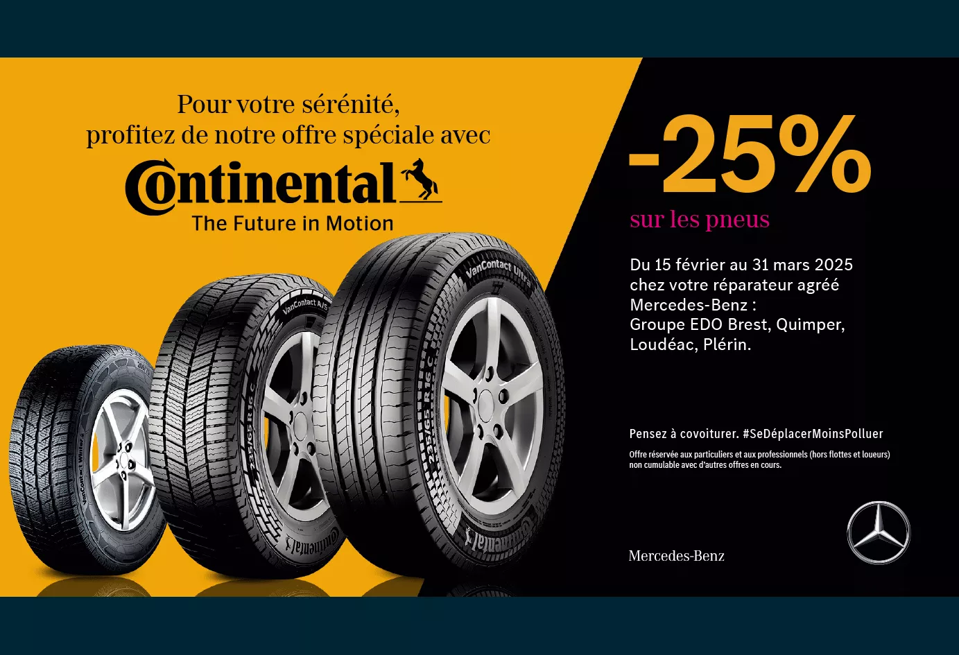 Exclusivité : Réduction de 25% sur les Pneus Continental