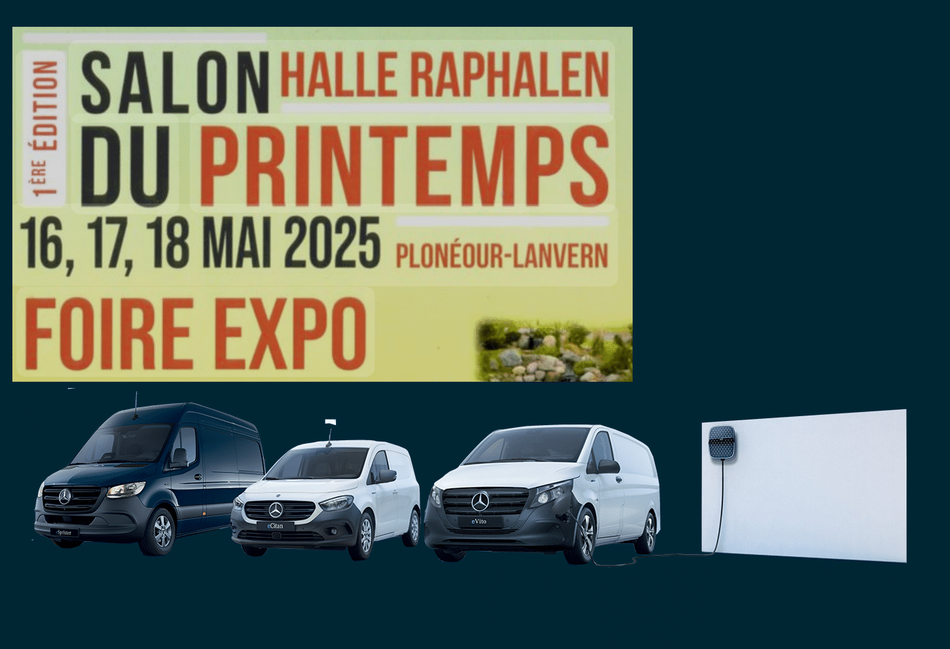 Exposition d’utilitaires electriques Mercedes-Benz à la foire de Plonéour-Lanvern