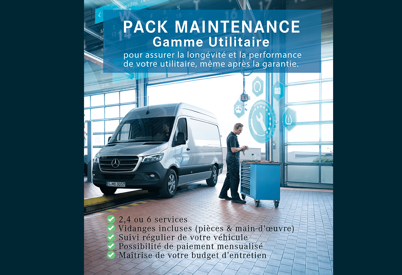 Pack Maintenance Utilitaires : Prolongez la performance de votre Mercedes-Benz
