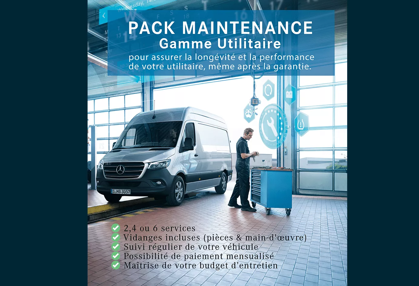 Pack Maintenance Utilitaires : Prolongez la performance de votre Mercedes-Benz