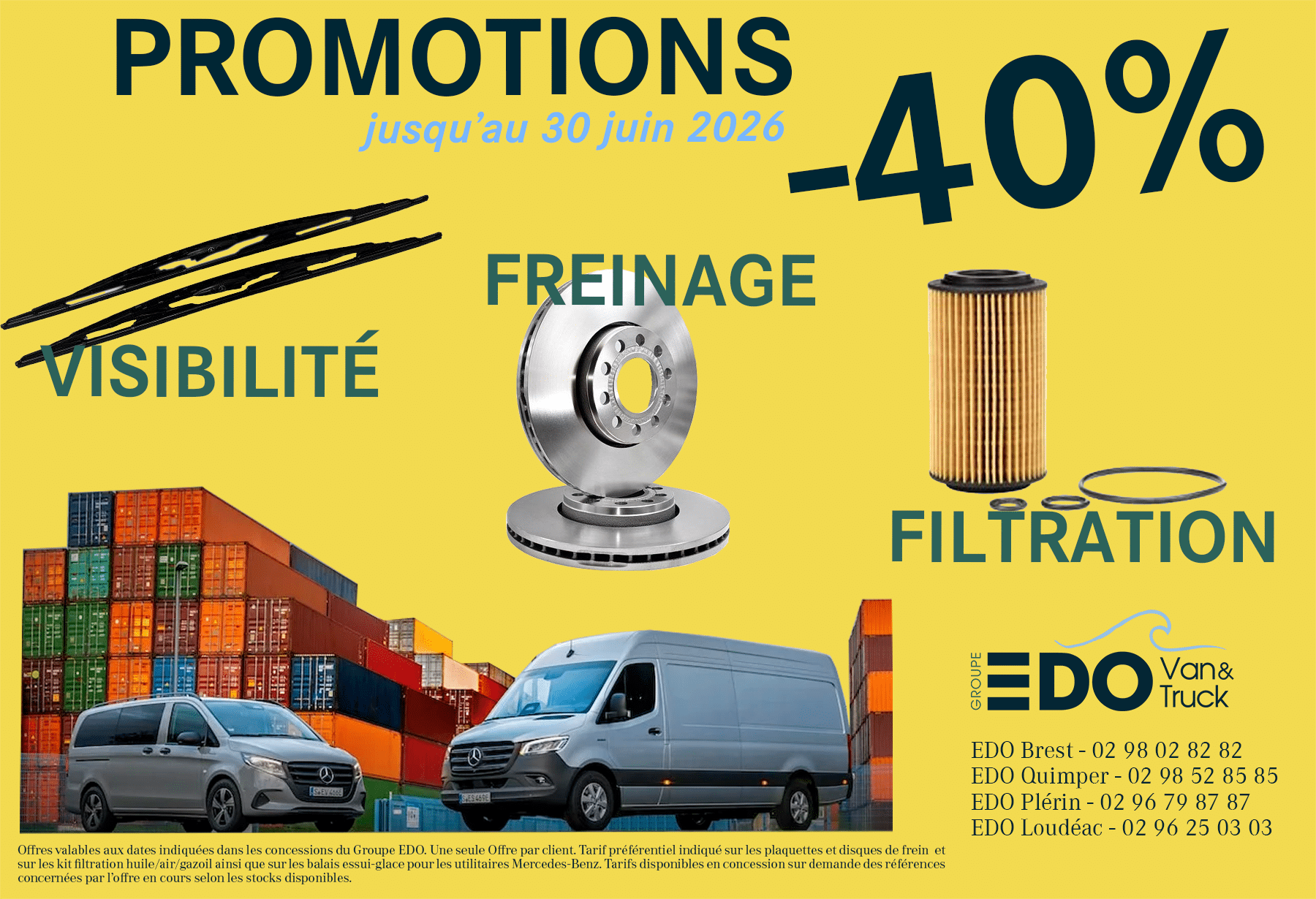 Promotion pièces détachées utilitaires Mercedes‑Benz : jusqu’à –40 %