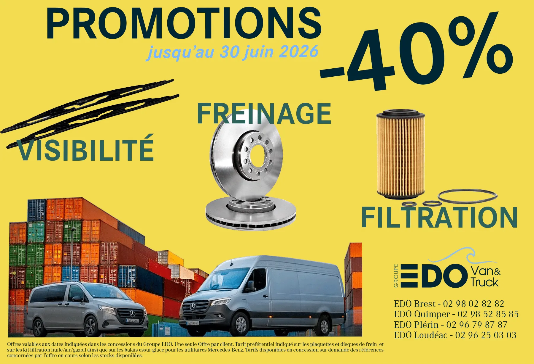 Promotion pièces détachées utilitaires Mercedes‑Benz : jusqu’à –40 %