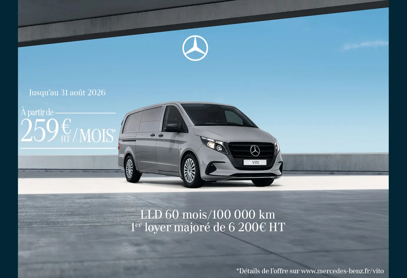 Profitez du Mercedes-Benz Vito Fourgon à partir de 259 € HT/mois*