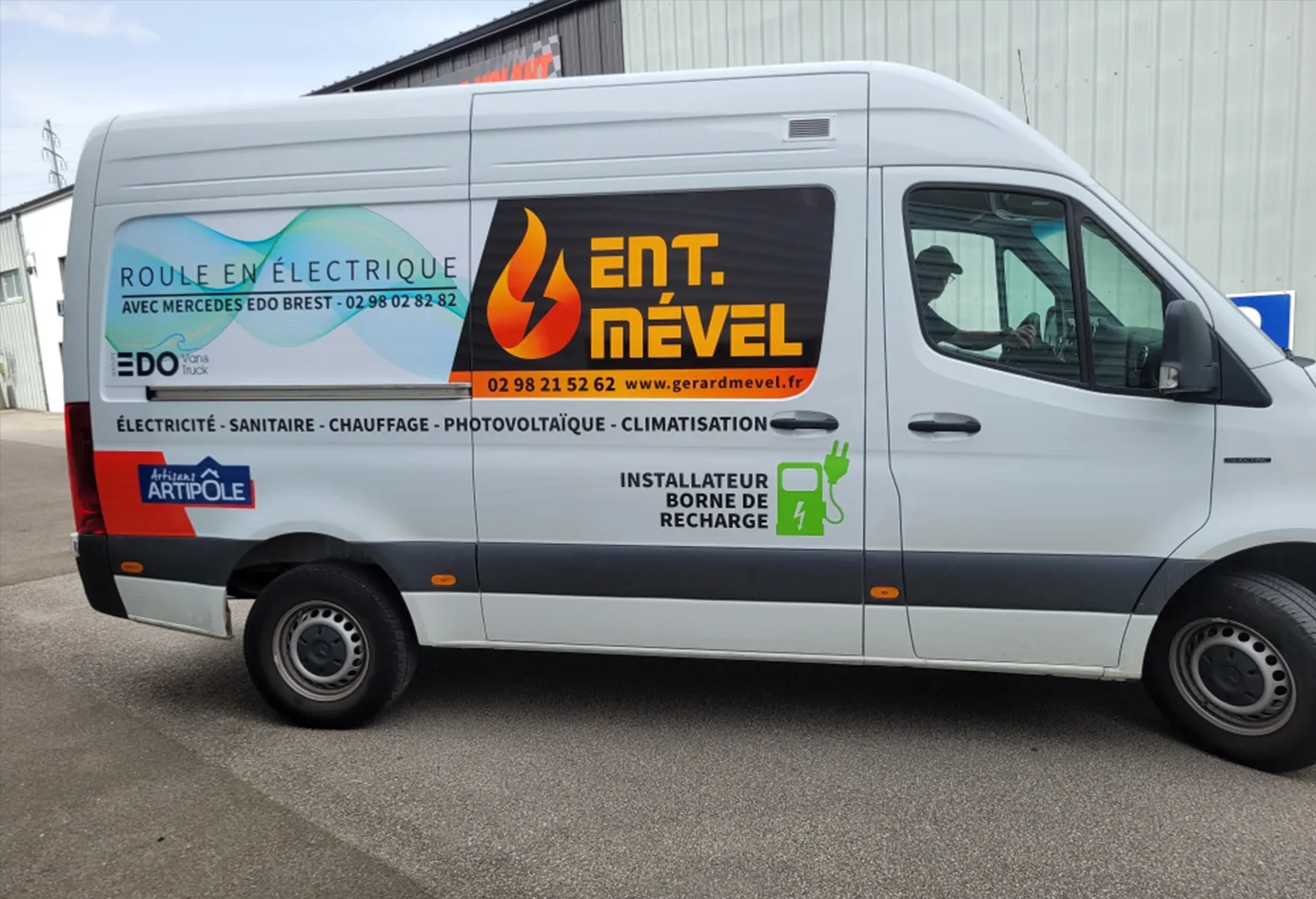 Livraison d’un Mercedes-Benz eSprinter à l’entreprise Gérard Mevel à Landerneau